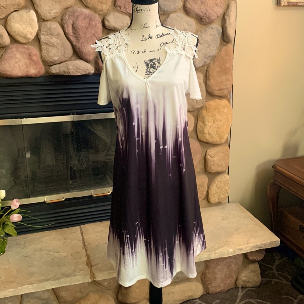 NWT summer dress with cold shoulder.  Size large.  Lightweight and cool.